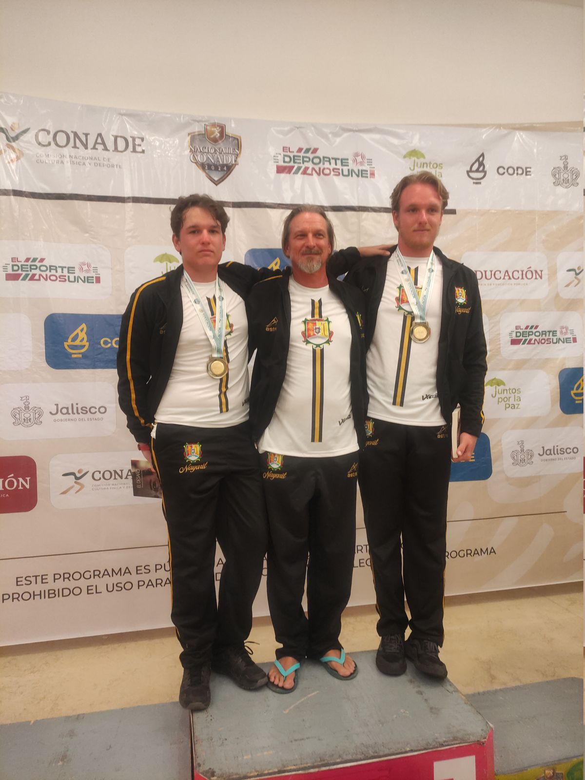 Inti, Yann and Sanka during the Awards of the National Games 2024